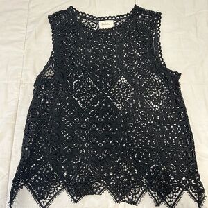 Deletta Black Crochet Top